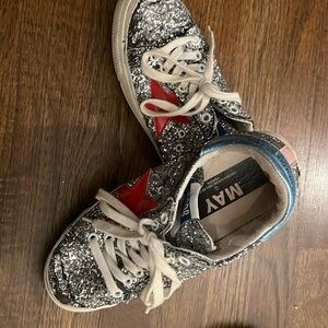 Authentic Silver sparkle May Golden Goose 6.5